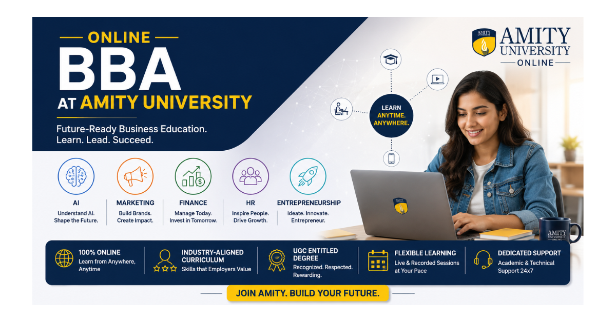 Online BBA in AI, Marketing, Finance, HR & Entrepreneurship